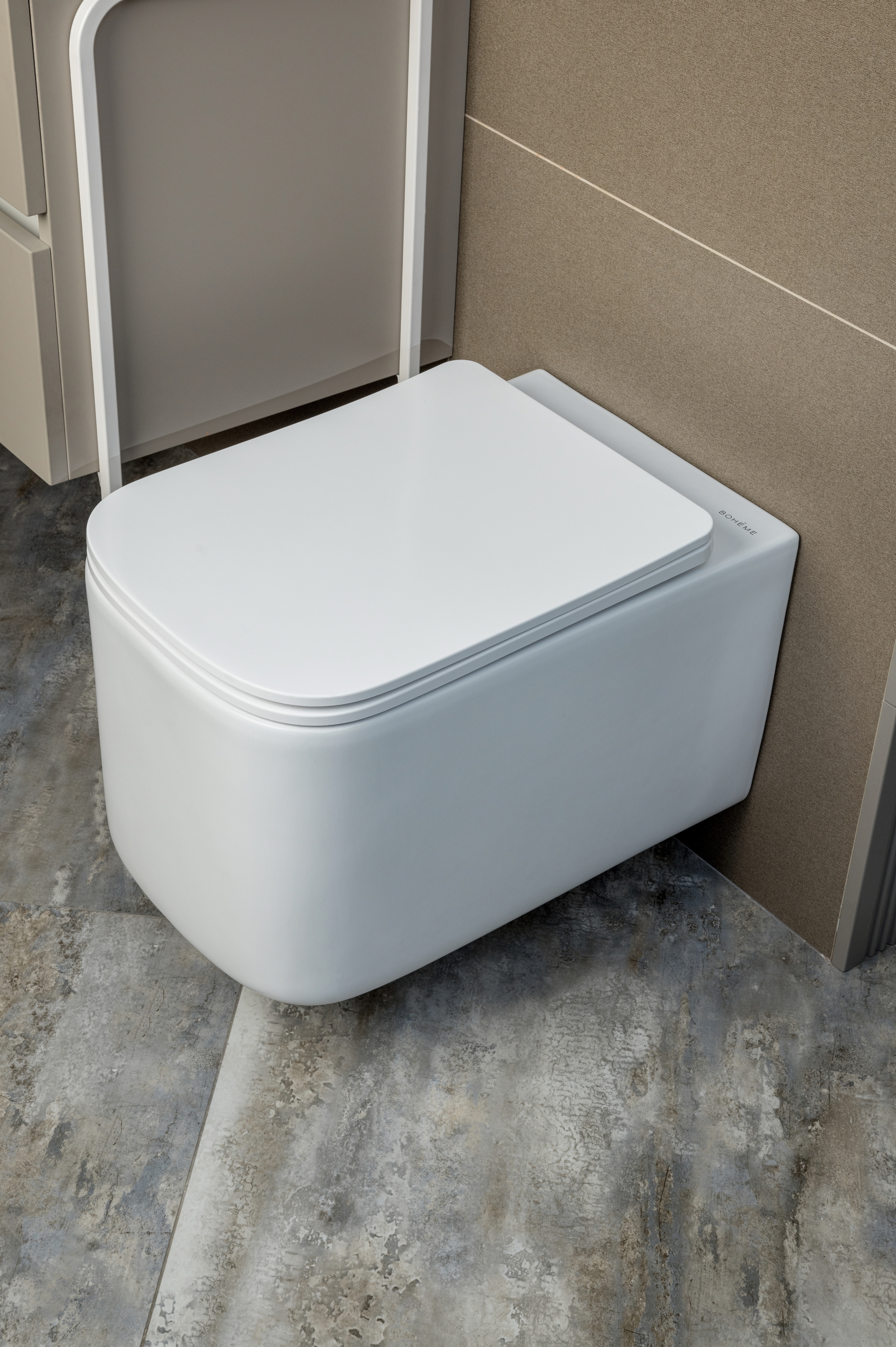 Унитаз подвесной с функцией биде, Mane Белый матовый с крышкой