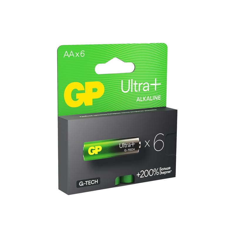 Элемент питания алкалиновый AA/LR6 1.5В Ultra Plus Alkaline G-Tech (блист.6шт) GP 613