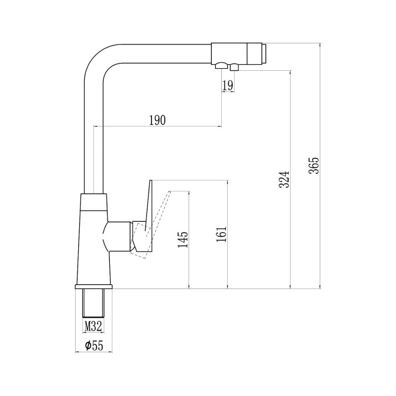 Смеситель для кухни с подключением к фильтру Savol S-L1804, хром