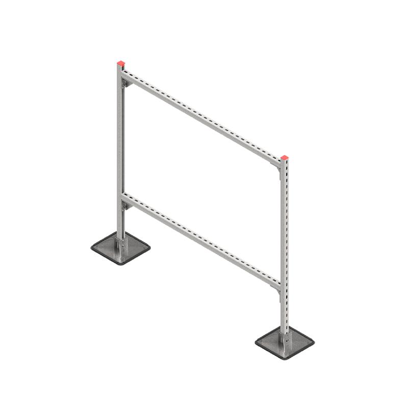 Конструкция опорная для горизонт. прямоугольн. воздуховодов и метал. лотков кабеленесущих систем TECHNORAPTOR STEELFOOT 1500х1500 HD КМ TR0380