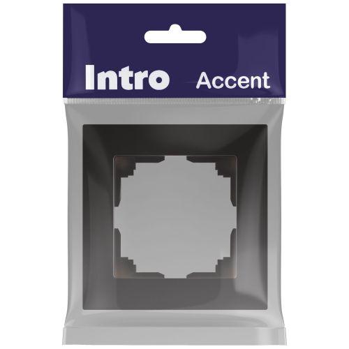 Рамка 1-м СП Accent 6-501-05 антрацит Intro Б0063750