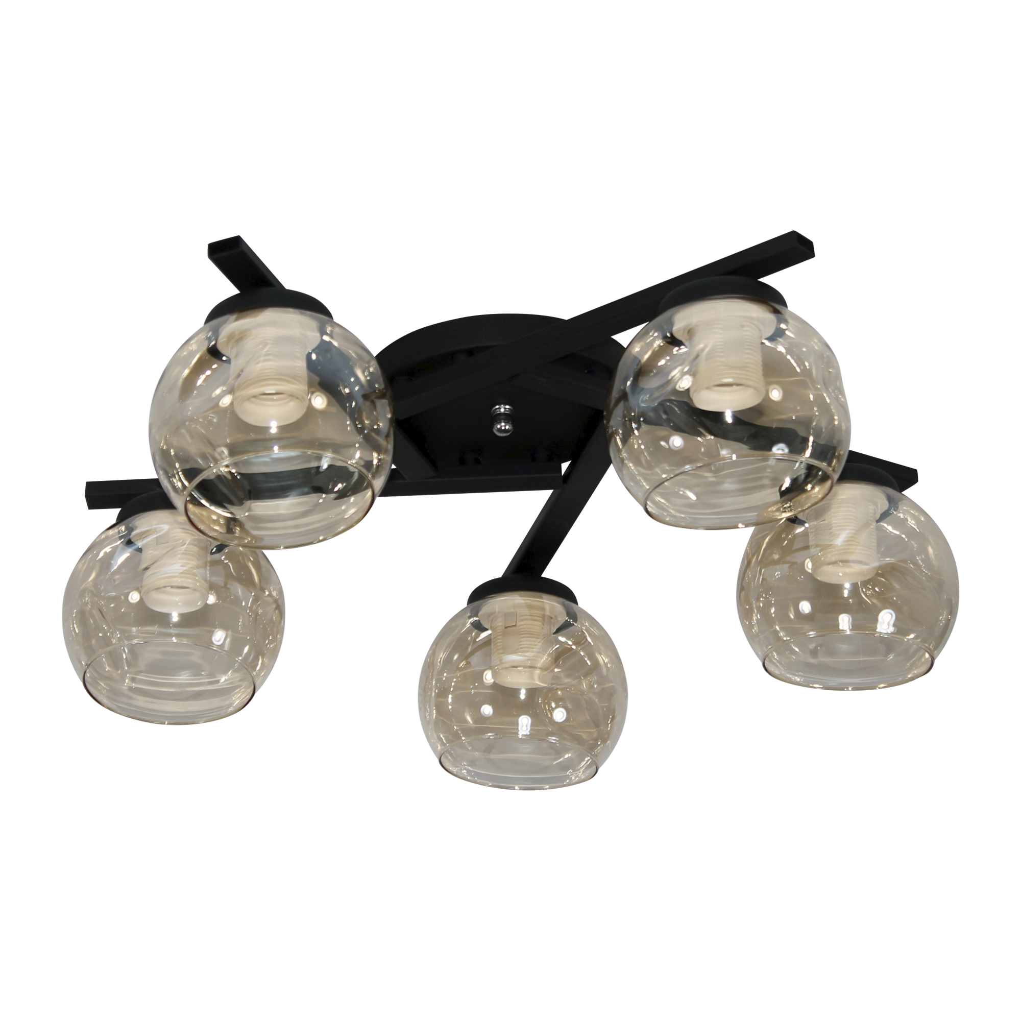 Светильник потолочный Альфа 151 черный НПБ 01-5х60-151 Е27