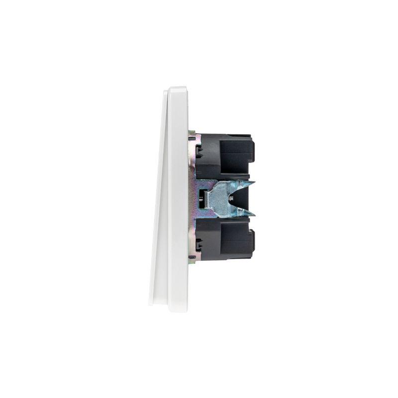 Выключатель для жалюзи 2-кл. СП ROUND MIELE 10А возвратный перламутр Kranz KR-78-0711-1