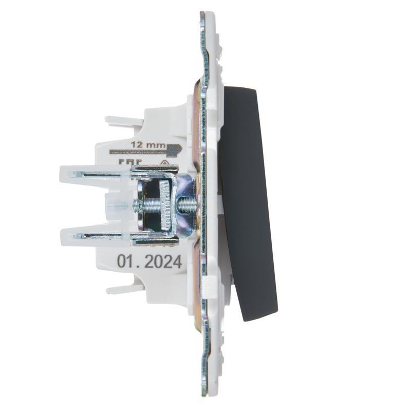 Выключатель проходной 1-кл. SKANDY 10А SK-V08G с индикацией графит IEK SK-V12-1-10-K53