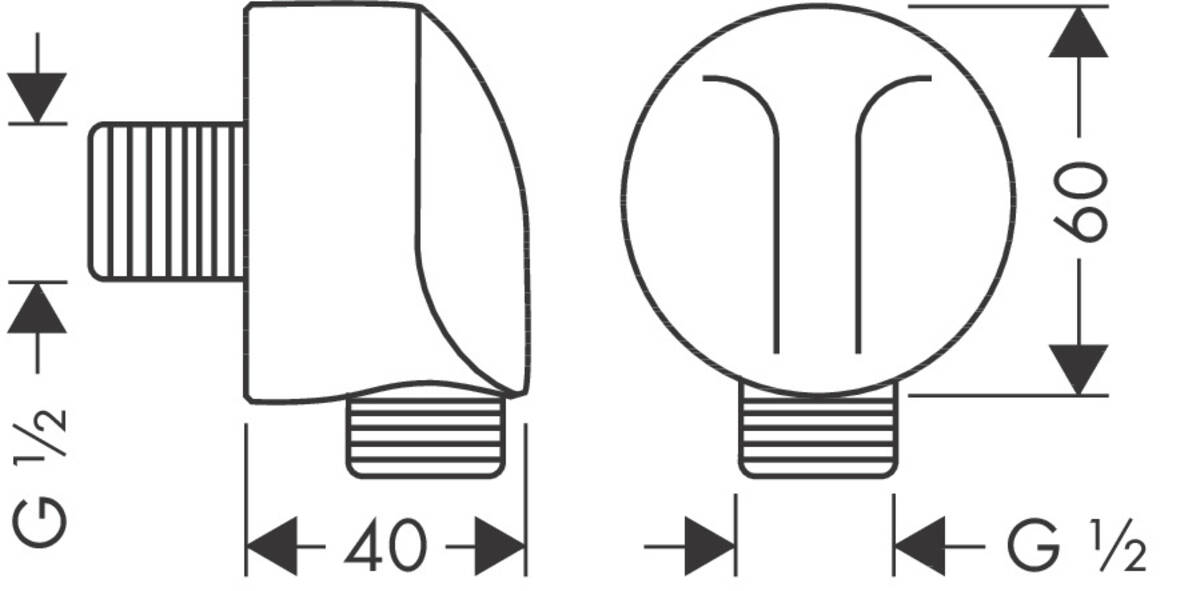 Шланговое подключение Hansgrohe Fixfit E 27458000