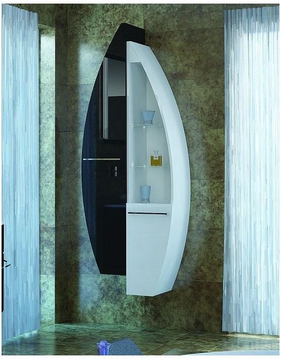 Шкаф-пенал для ванной De Aqua Эскалада RS1 L белый