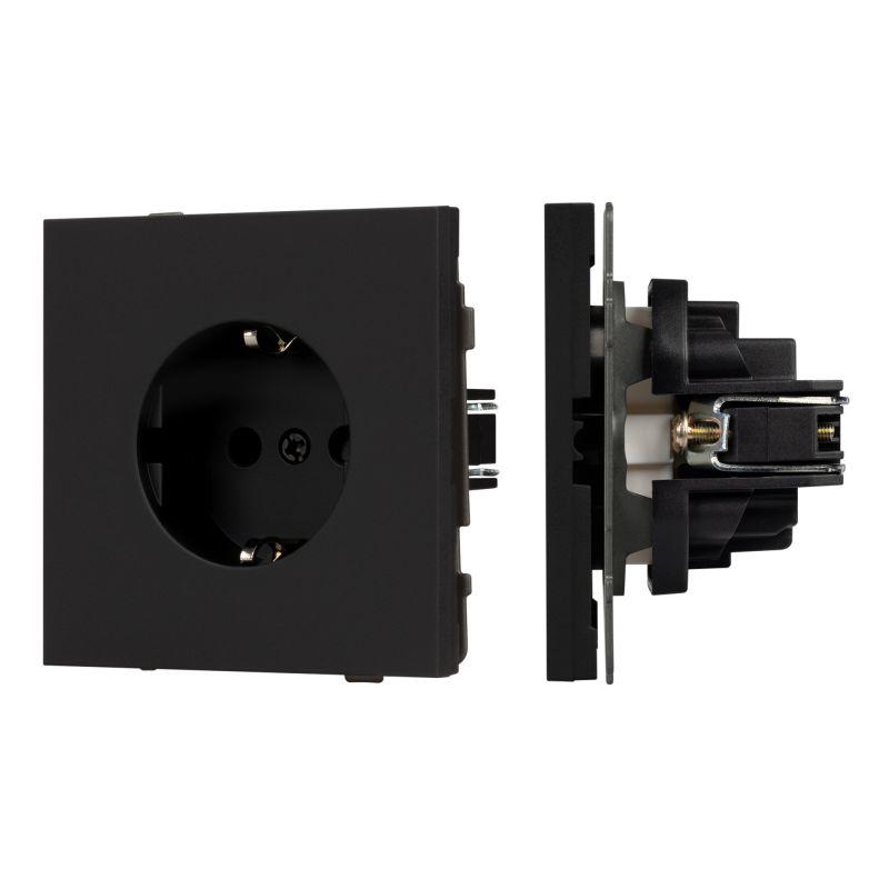 Механизм электрической розетки SCT-TENDO-MEU1-SFPL-BK 230В 16А Arlight 054638