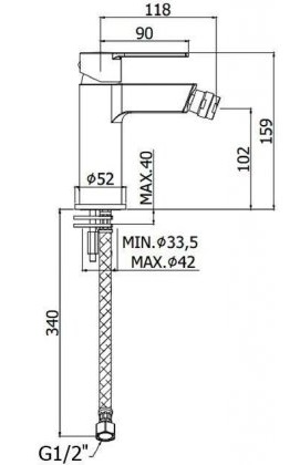 Смеситель для биде Paffoni RINGO RIN131CR Хром