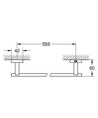 Полотенцедержатель Grohe Essentials Cube 40509001