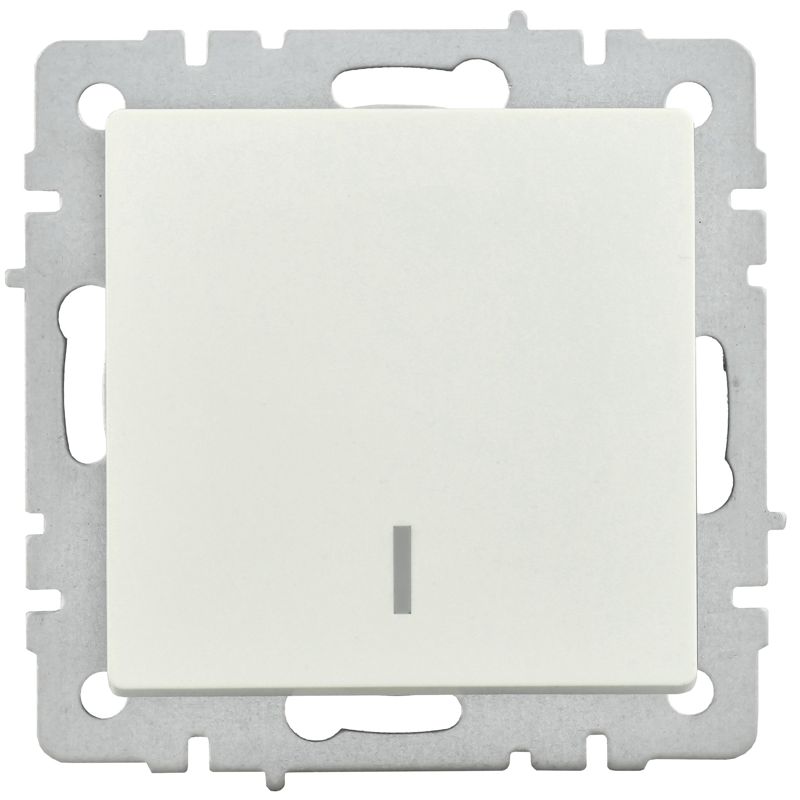 Выключатель 1-кл. СП BRITE ВС10-1-1-БрЖ 10А с индик. механизм жемчуж. IEK BR-V10-1-10-K36