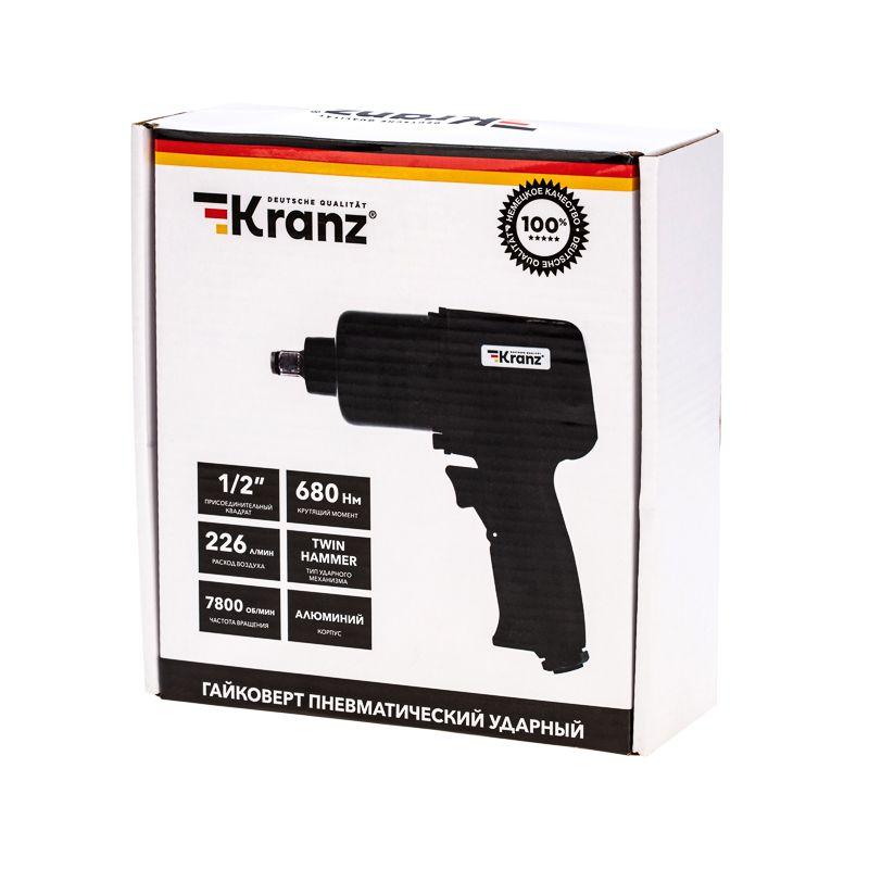 Гайковерт пневматический 1/2" 680 Нм Kranz KR-80-0702