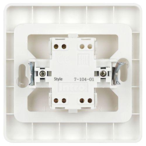 Выключатель 2-кл. СП Style 7-104-01 10А 250В IP20 бел. Intro Б0060617