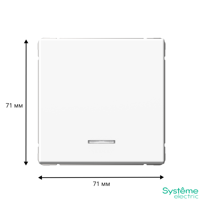 Выключатель кнопочный 1-кл. ArtGallery 10А с подсветкой механизм бел. SE GAL000116