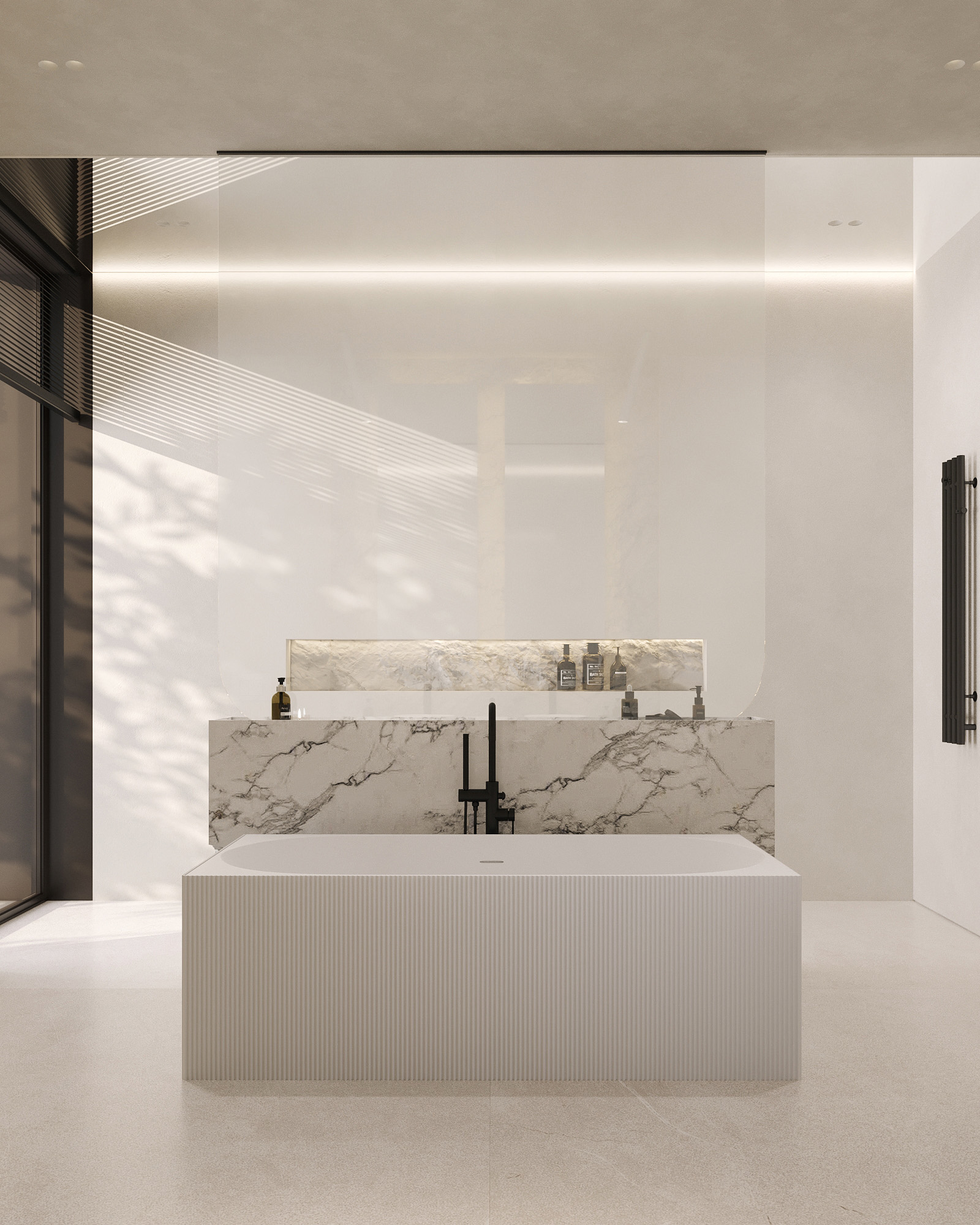 Ванна из искусственного камня ABBER Stein AS9603 белая матовая