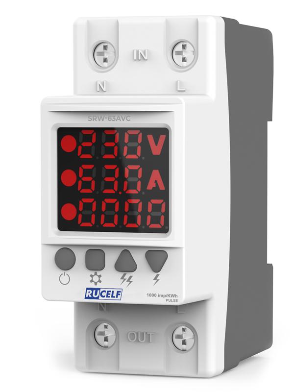 Реле напряжения и тока со счетчиком RUCELF SRW-63AVC