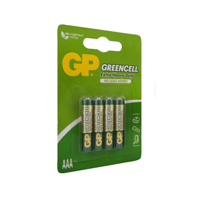 Элемент питания солевой AAA/R03 1.5В GreenCell (блист.4шт) GP 10883