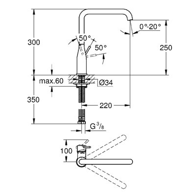 Смеситель Grohe Essence 30269000 для кухни