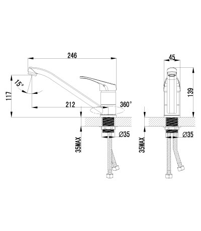 Смеситель для кухонной мойки Lemark Partner (LM6554C)