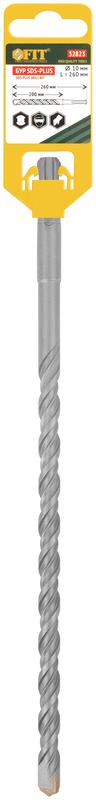 Бур по бетону SDS PLUS профи W-образная вставка двойная спираль 10х260мм FIT 32823