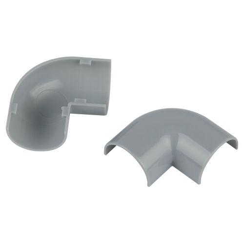 Угол для кабель-канала полукруглого 90град. 30х13мм T-90-KK-30-13-F сер. (уп.2шт) Эра Б0064967