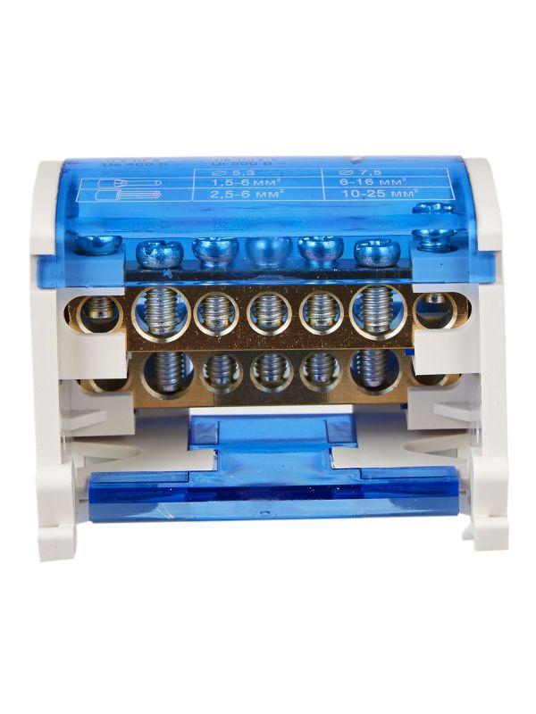 Шина на DIN-рейку в корпусе (кросс-модуль) ШНК 2х7 L+PEN IEK YND10-2-07-100