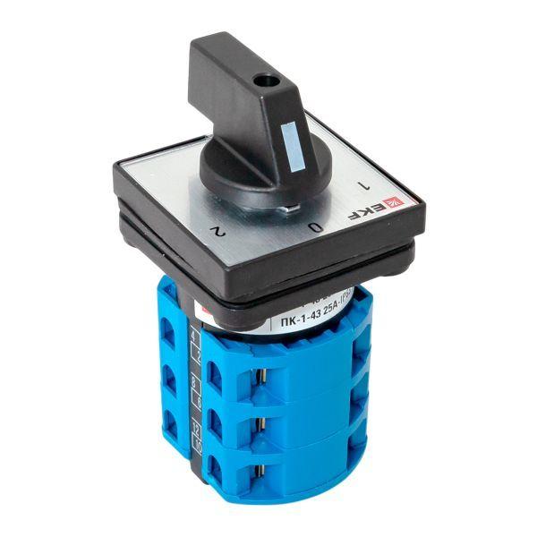 Переключатель кулачковый ПК-1-43 3п 25А "1-0-2" IP65 EKF pk-1-43-25-65