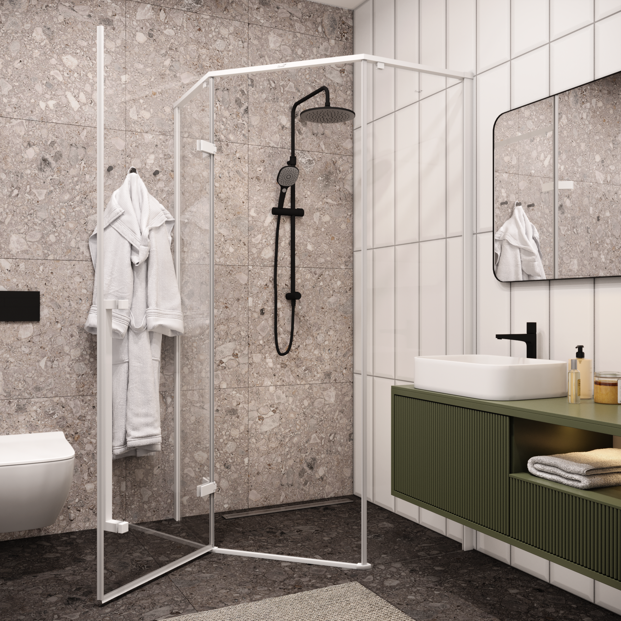 Ограждение C2AW душевое Ceruttispa без поддона (100x100x195)