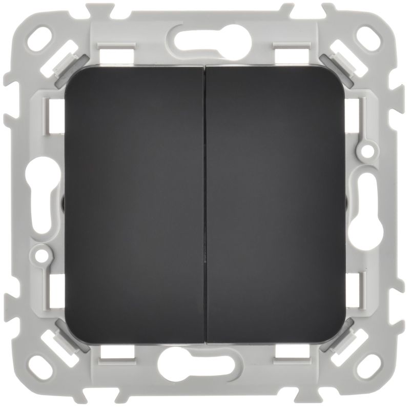 Выключатель 2-кл. СП FLITE ВС12-1-0-ФлЧ 10А механизм черн. IEK FI-V20-0-10-1-K02