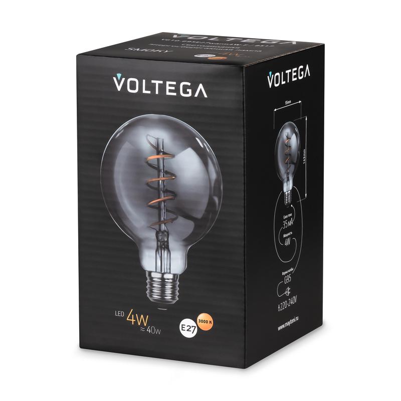 Лампа светодиодная Loft Led G95 4Вт 3000К E27 Voltega 8517