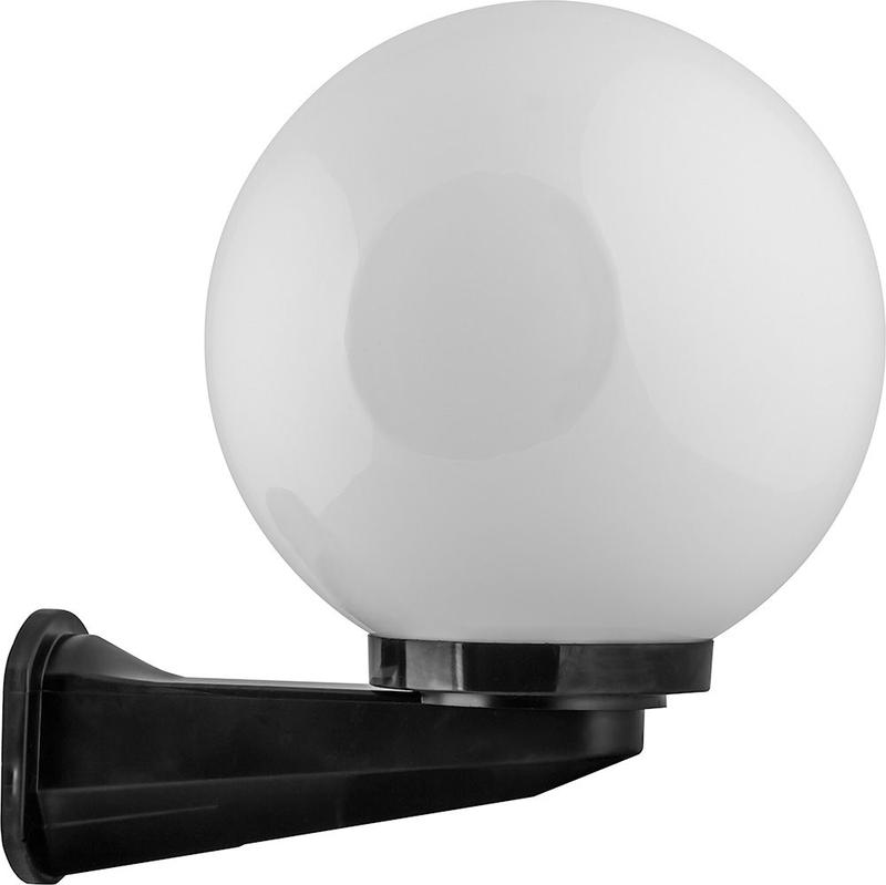 Светильник садово-парковый ПМАА 230В E27 d=250мм молочно-бел. НБУ 01-60-251 11582 (на стену) FERON 11582