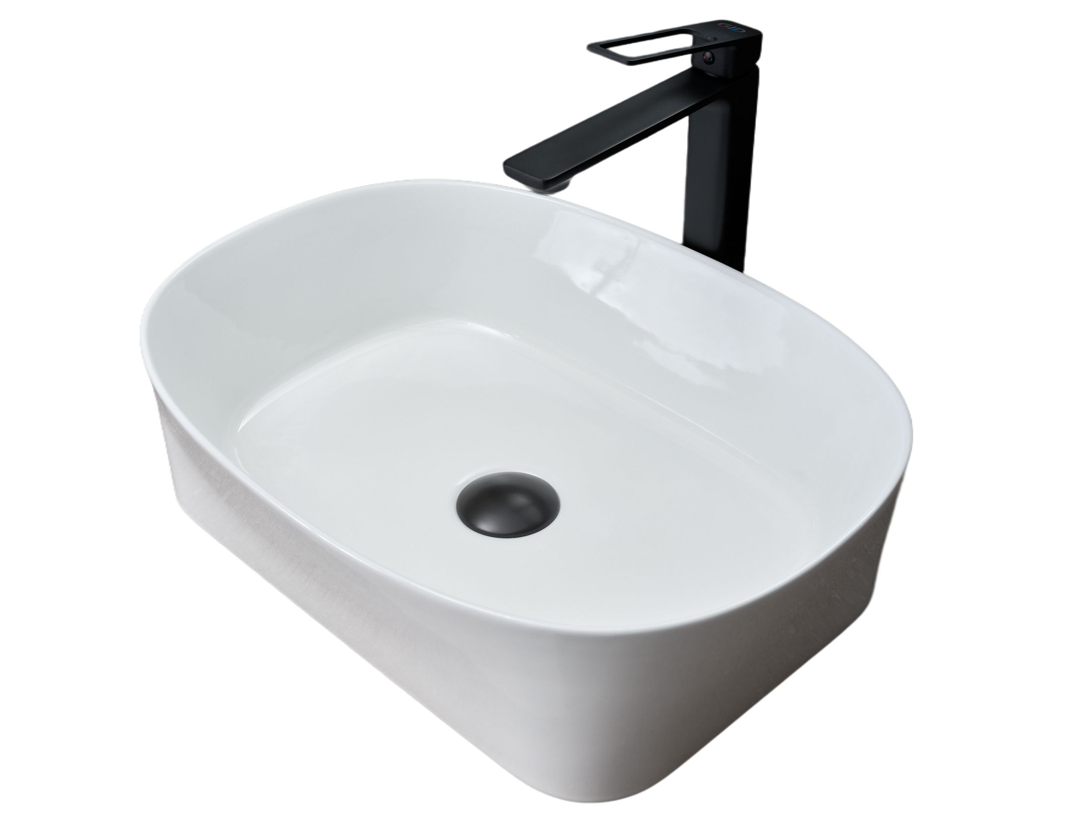 Раковина Gid N9028 51233 накладная белая 53x36x14