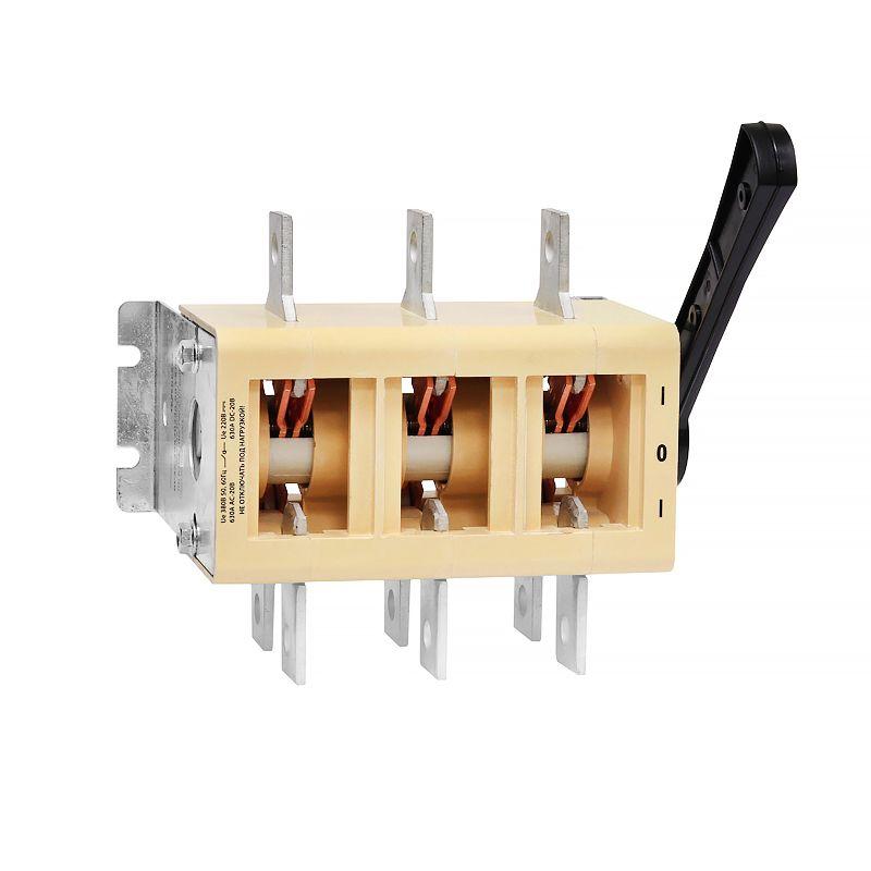 Выключатель-разъединитель 3п 630А ВР32-39 А 70220-00 УХЛ3 IP00 два направления несъемная боков. рукоятка Электротехник ET276979