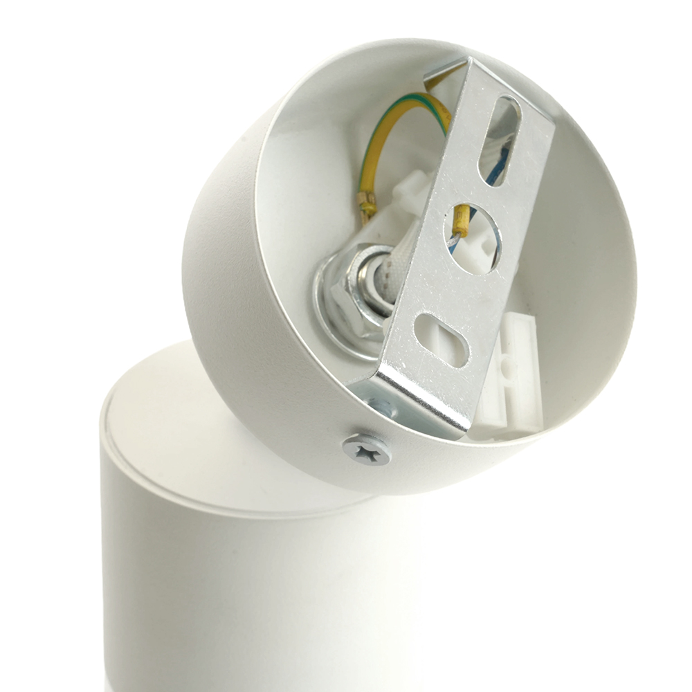 Светильник ДБО GU10 без лампы наклонный белый хром