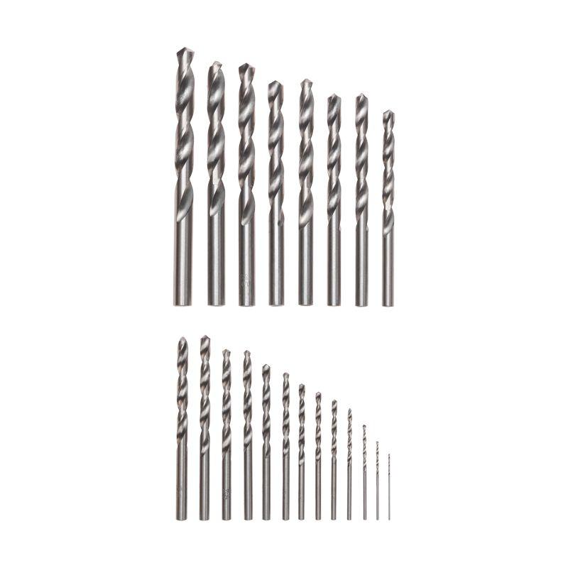 Набор сверл по металлу 1-10мм (через 0.5мм; 3.2мм; 4.8мм) HSS цилиндрический хвостовик метал. кейс (уп.21шт) Kranz KR-91-0638
