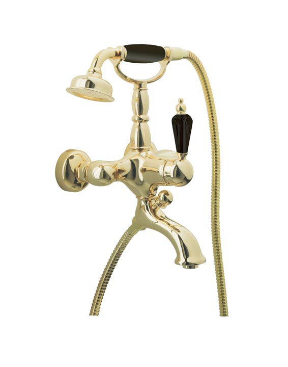 Смеситель для ванны(душ.комплект) TRADIZIONALE NERO (Золото)