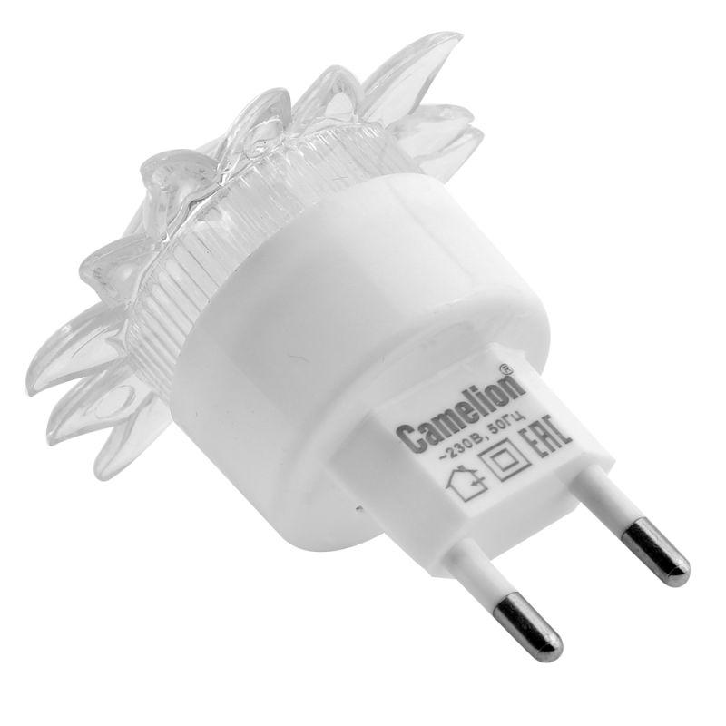 Светильник светодиодный ночник LED "Солнце" RGB 220В Camelion NL-257 15375
