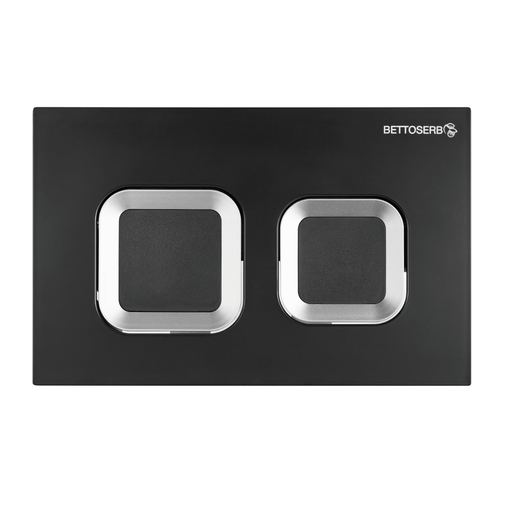 Клавиша смыва BETTOSERB черный матовый + хром глянец SMART