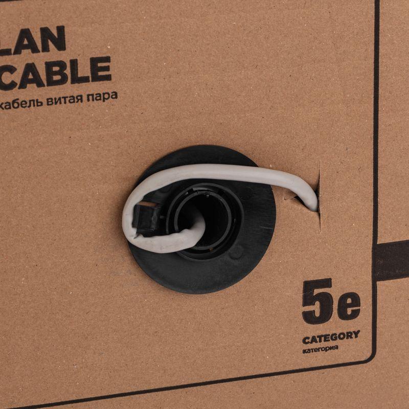 Кабель витая пара F/UTP кат.5e 4PR 24AWG solid PE OUTDOOR черн. (уп.305м) LIGHT РФ Rexant 01-0154-R