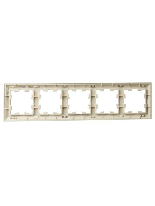 Рамка 5-м BRITE РУ-5-Бр беж./жемчуж. IEK BR-M52-12-1-K10