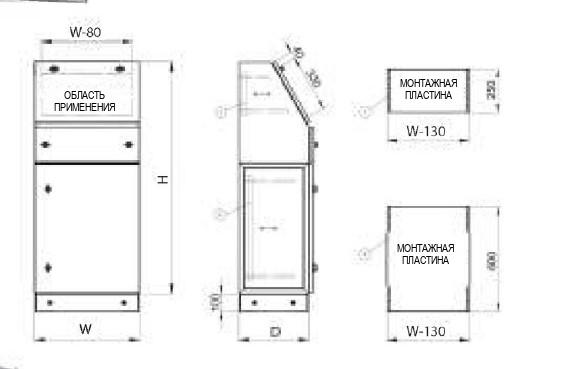 Корпус пульта управления системы для ПК 800х1325х400мм IP40 напольн. метал. сер. Cetinkaya Pano KMPC0804