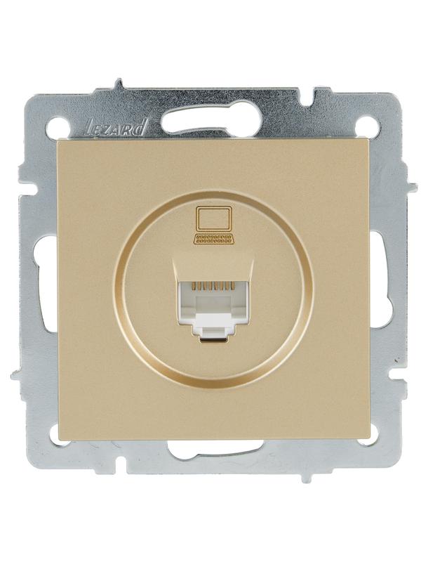 Розетка компьютерная VESNA зол. LEZARD 742-3688-139