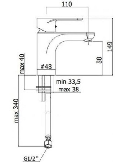 Смеситель для раковины Paffoni GREEN GR071CR Хром