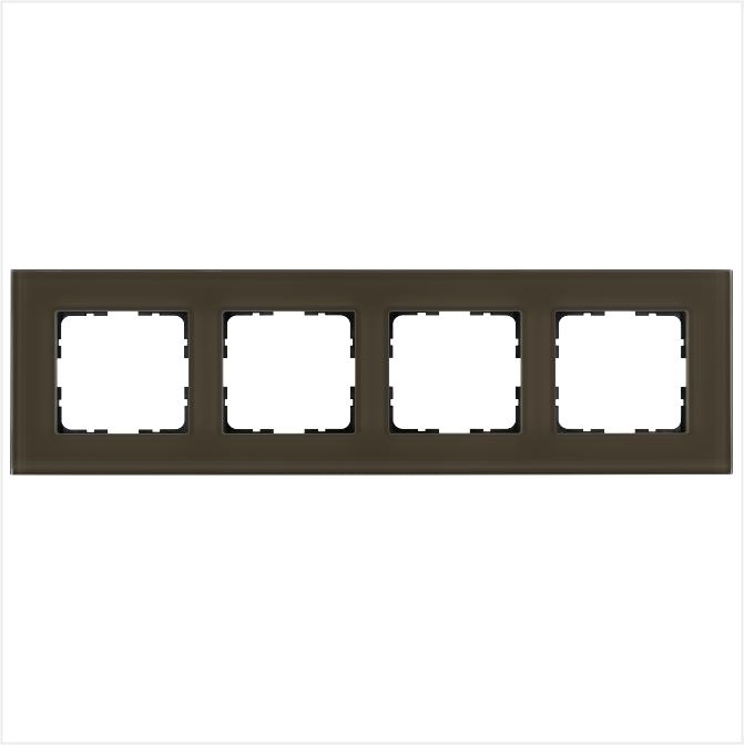 Рамка 4-м G-Glass стекло каперсовый Jasmart G1004GT