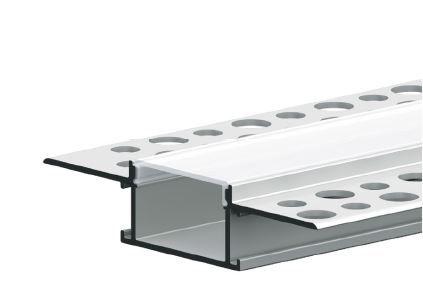 Профиль для встраивания в ГКЛ 2000х21х14.4мм (монтаж. размер 64.2х14.4мм макс. шир. ленты 21мм) алюм. VARTON V4-R0-70.0001.KIT-6415BG