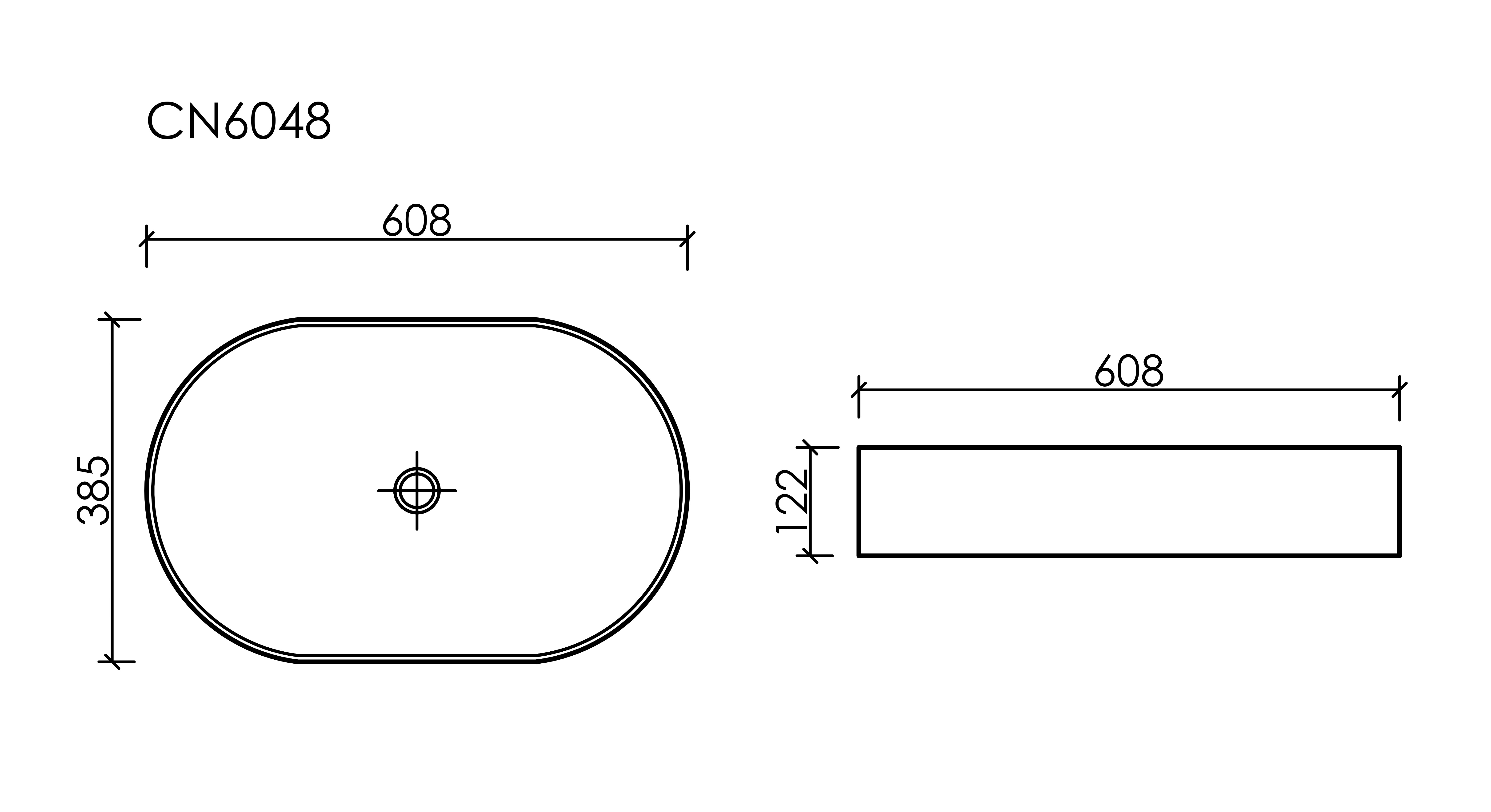 Умывальник чаша накладная овальная (цвет Голубой Матовый) Element 608*385*122мм, CN6048ML