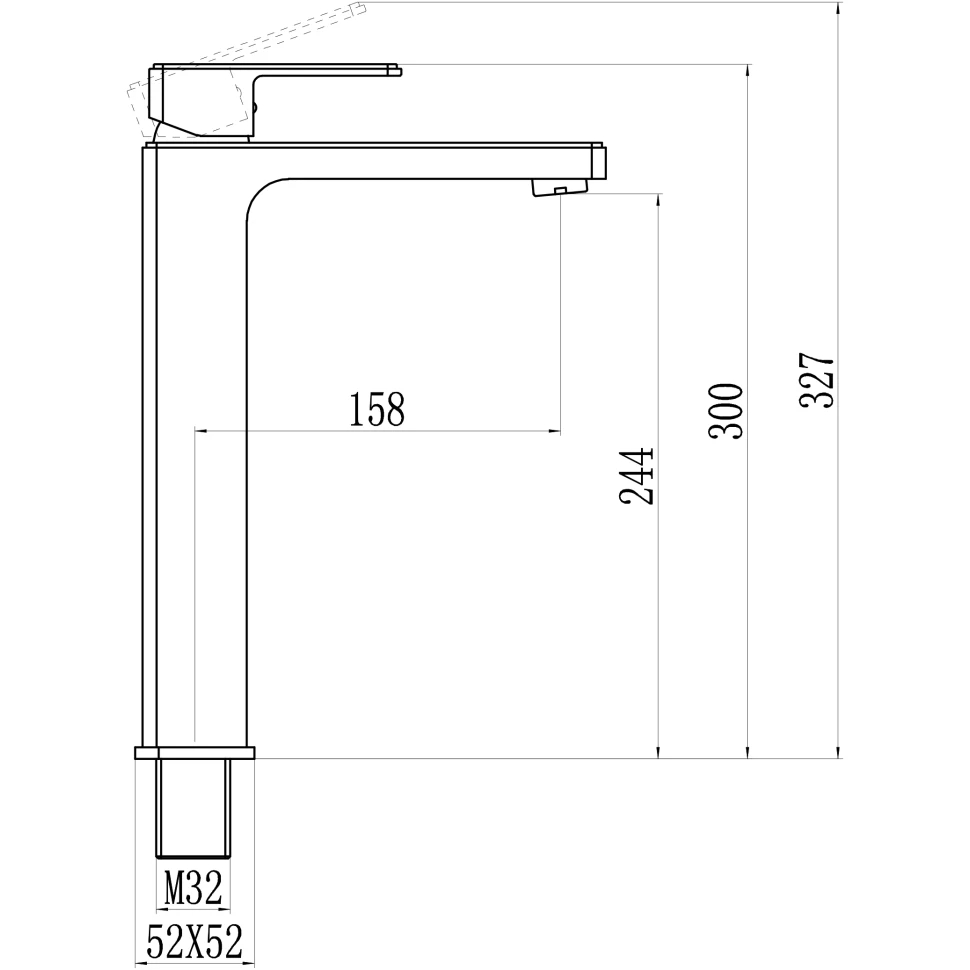 Смеситель для раковины Savol S-600701G, хром