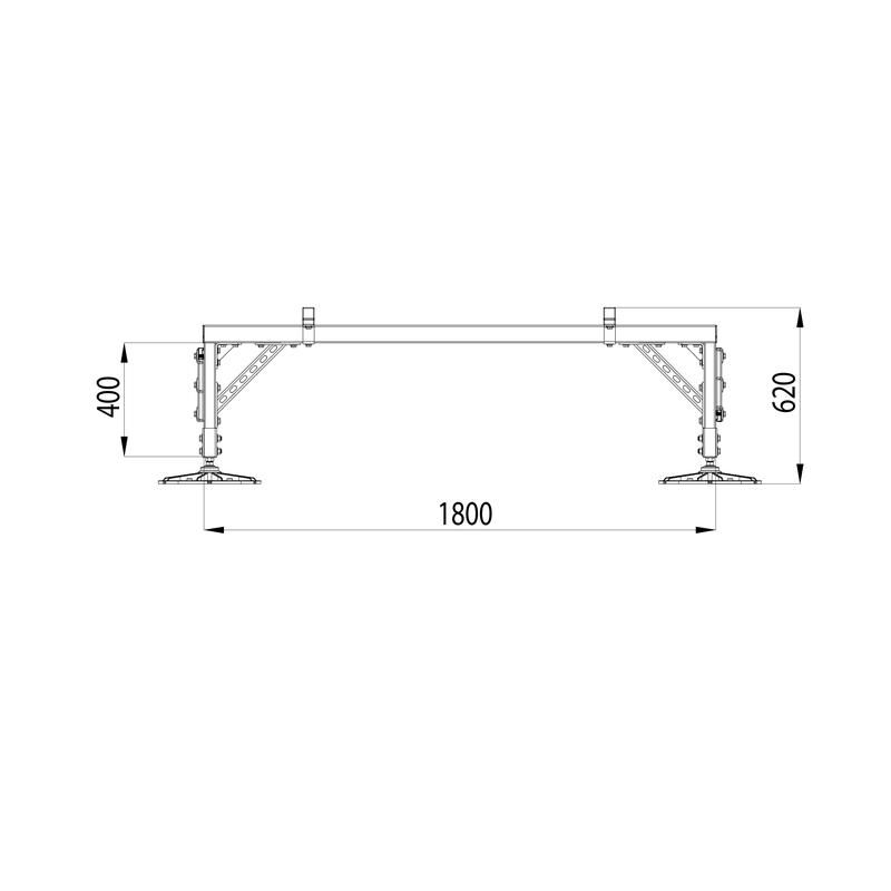 Конструкция опорная для установки оборудования TECHNORAPTOR FOOT 1800х1800 HD КМ TR0245
