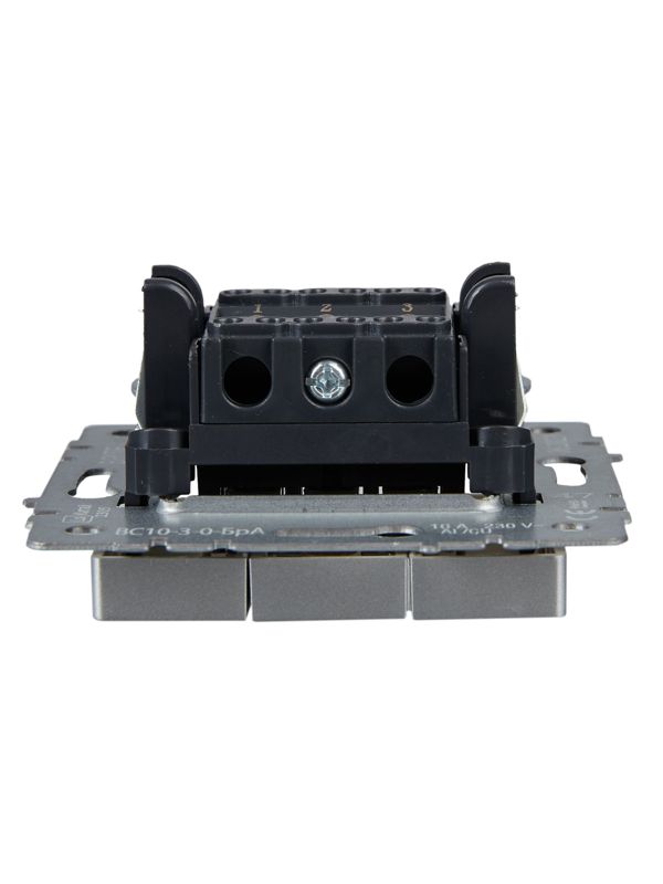 Выключатель 3-кл. СП BRITE ВС10-3-0-БрА 10А механизм алюм. IEK BR-V30-0-10-K47