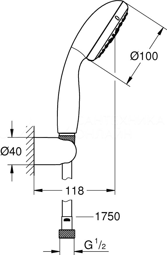 27957000 Душевой гарнитур Grohe Vitalio Start 100