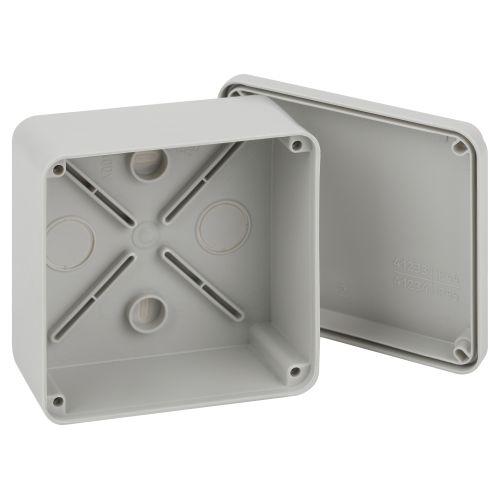 Коробка распаячная ОП 100х100х50мм приборная подъездная на винтах с гладкими стенками IP55 KORvp Эра Б0058942